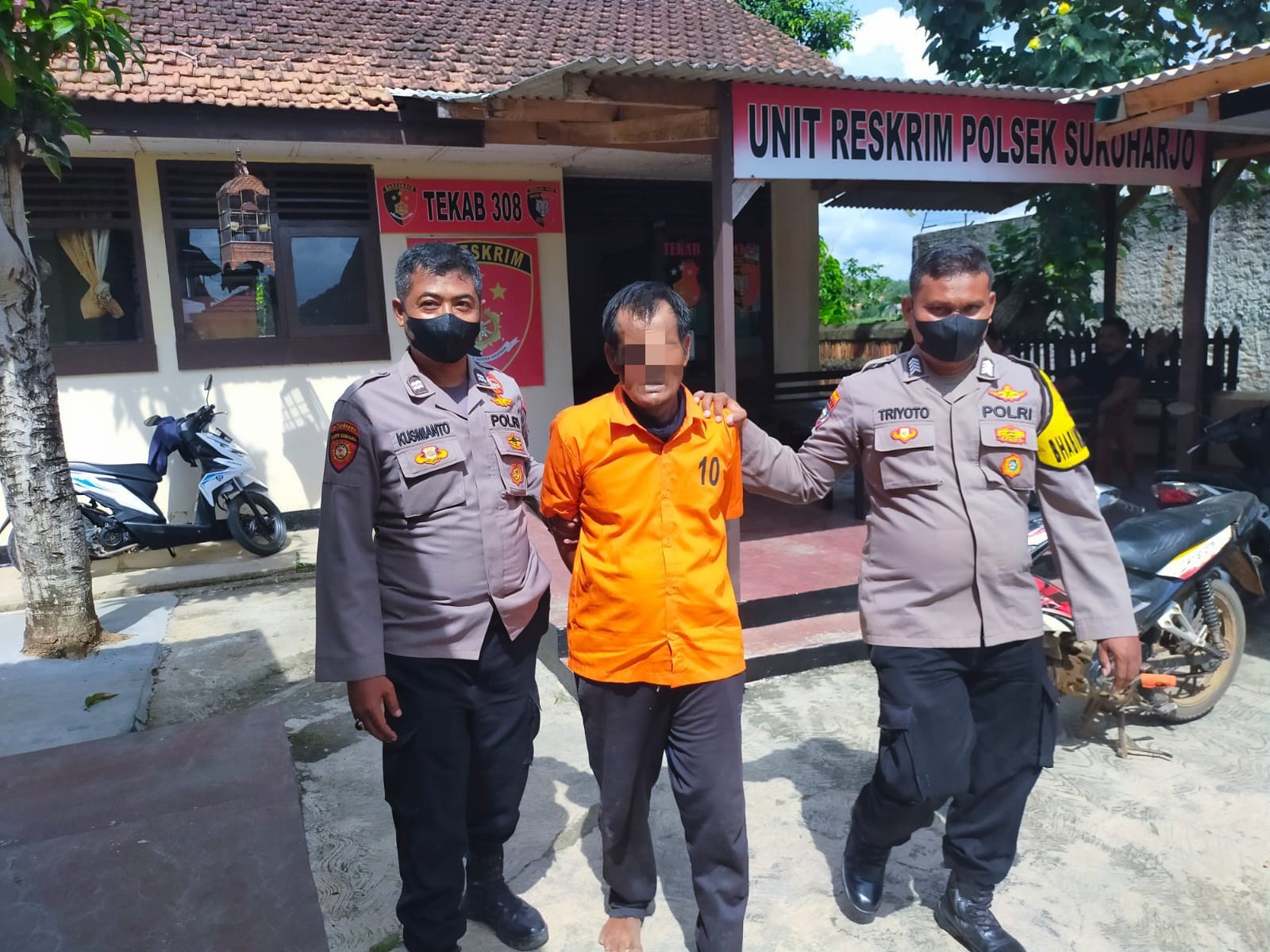 Maling Motor Untuk Beli Narkotika, Seorang Buruh Tani Di Pringsewu Lampung Diamankan Polisi