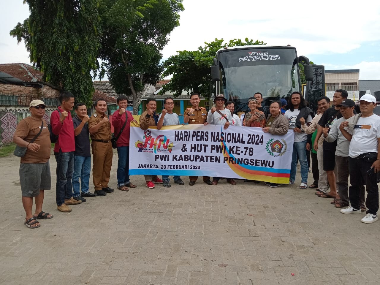 Rombongan PWI Pringsewu Mengikuti HPN 2024 dan HUT PWI ke-78 di Jakarta.