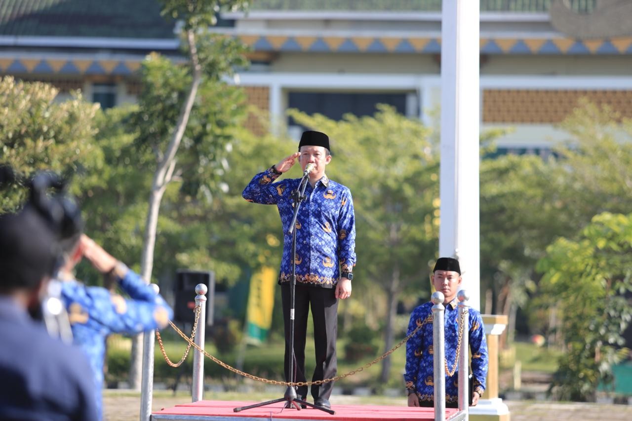 Pemkab Pringsewu Gelar Upacara HUT ke-60 Provinsi Lampung 